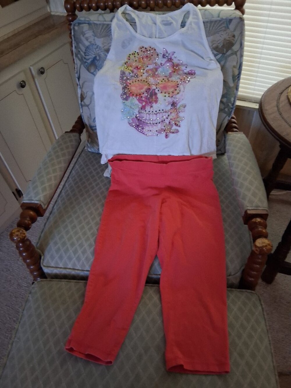 Lane Bryant tank and Capri workout outfit